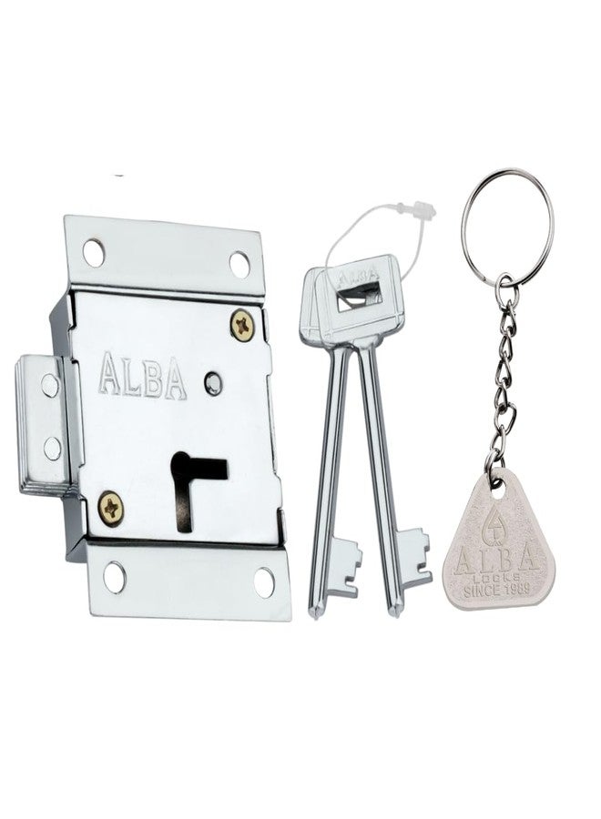 Alba Cup Board Lock with 2 Milled Keys Built-in Protection Single Action Locking Rust Proof Mechanism Lock,3 inch - Image 1